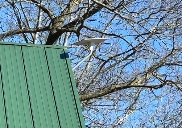Custom Starlink installation for high-speed, low-latency satellite internet access.